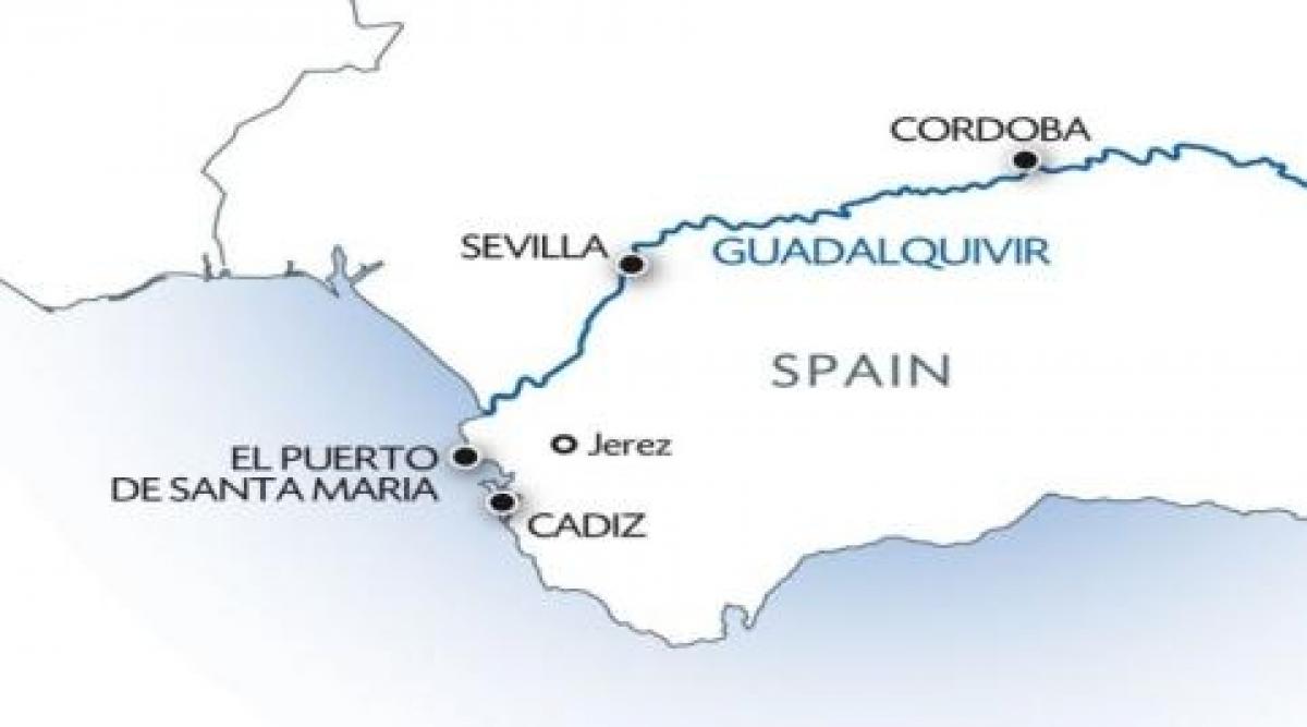 guadalquivir નકશો